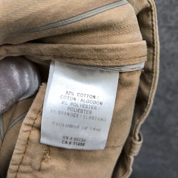 BCBG Maxazria Lightweight Bermuda Shorts Womens Sz 4 Trouser Chino Beige Striped - Picture 7 of 7